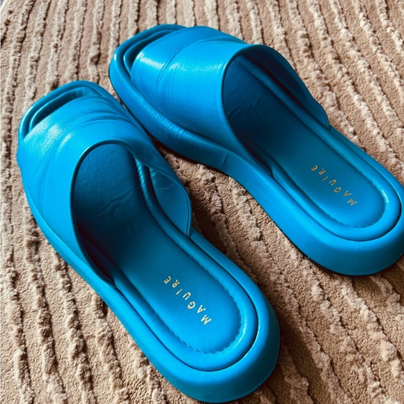 Maguire Barça Azur Blue Leather Sandal - Picture 4 of 6